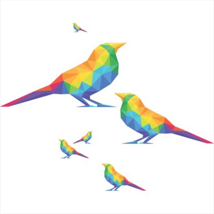 Pajaros geometricos vector